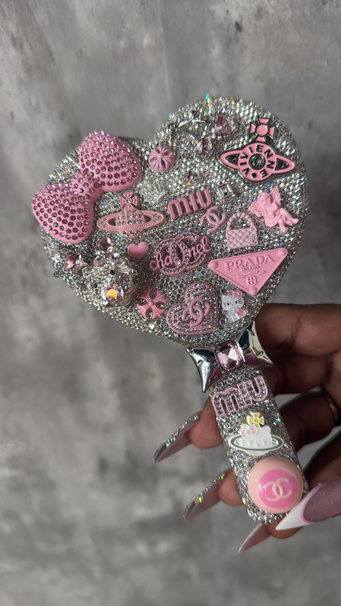 custom mini heart mirror